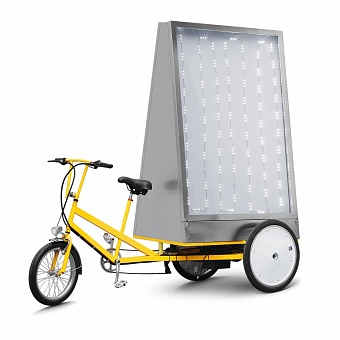 Велорикша для рекламы с банером LED Wheels