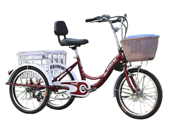 Трехколесный велосипед для пожилых людей 